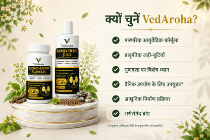 VedAroha Kidney Care Juice | Stone Relief | Punarnava, Gokshura & Varuna