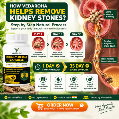 VedAroha Stone Out Tablets | Kidney & Bladder Stone Remover | Ayurvedic