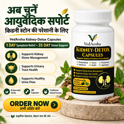 VedAroha Stone Out Tablets | Kidney & Bladder Stone Remover | Ayurvedic