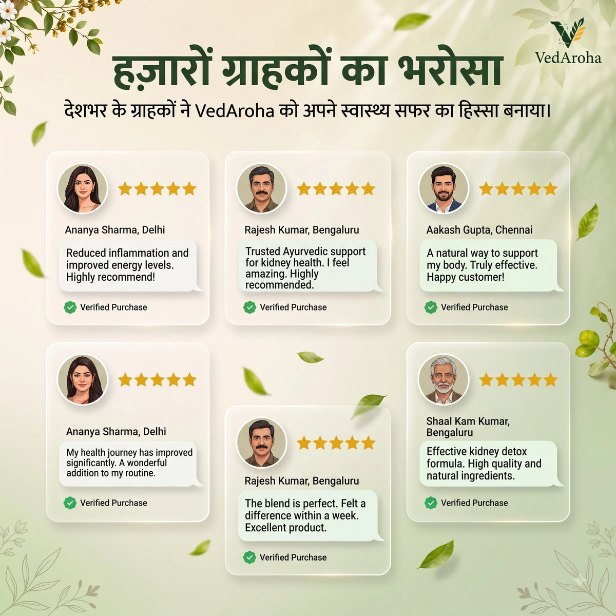VedAroha Kidney Care Juice | Stone Relief | Punarnava, Gokshura & Varuna
